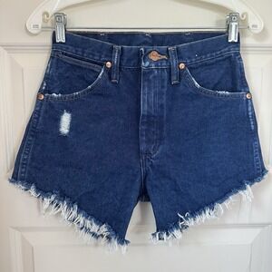 Vintage Wrangler Jean Shorts Cut Off Frayed Ends Women Size 28 Waist Daisy Dukes